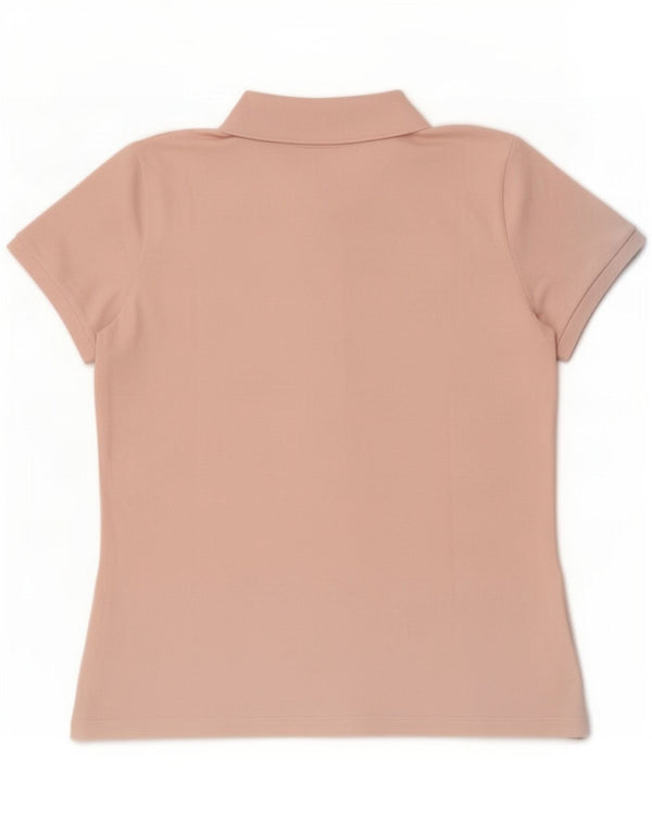 Lacoste Womens Polo Shirt Size 44 Large Pink Cotton