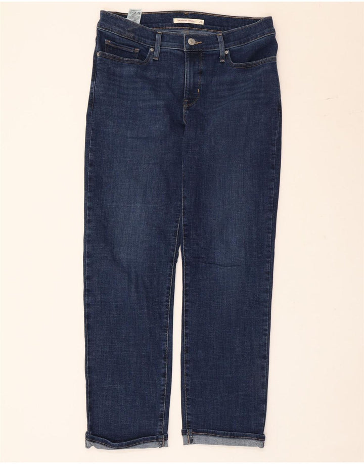 Levi's Womens 314 Shaping Straight Jeans W28 L27 Blue Cotton