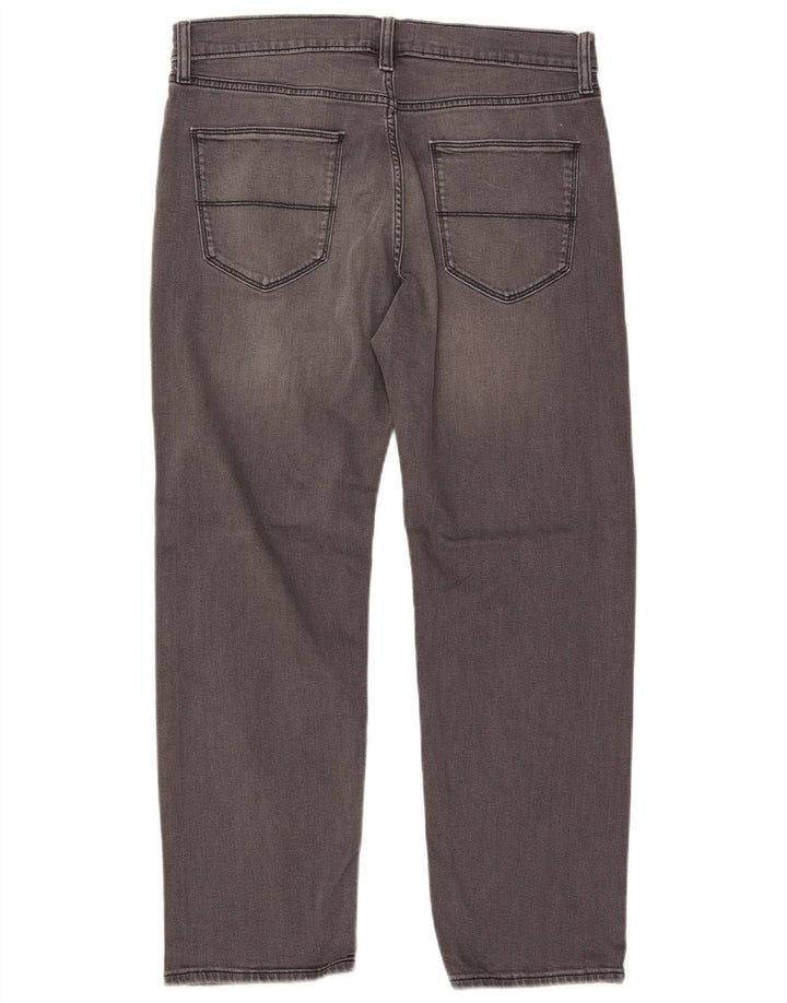 MARKS & SPENCER Herren Straight Jeans W34 L29 Graue Baumwolle