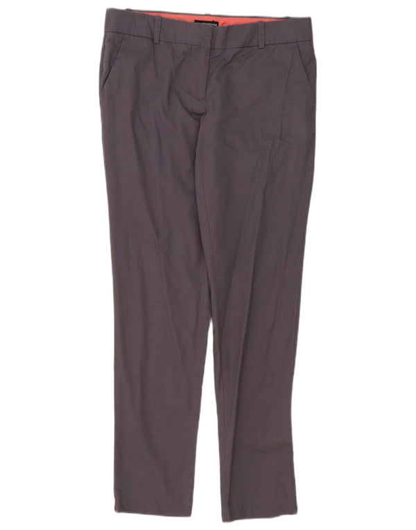 Warehouse Womens Slim Chino Trousers UK 10 Small W30 L30 Grey Cotton