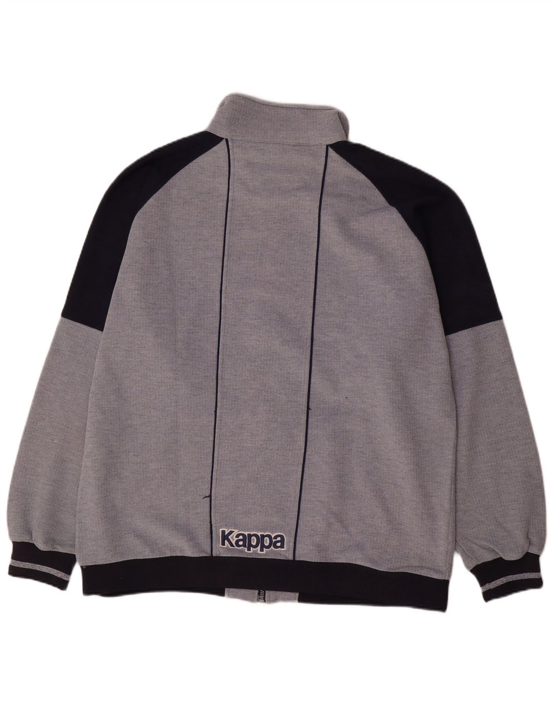 Kappa Mens Graphic Tracksuit Top Jacket XL Grey Polyester