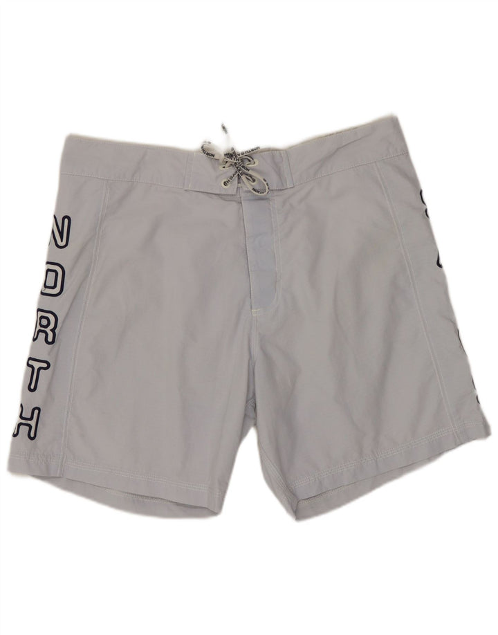 Pantaloncini da bagno grafici da uomo North Sails in nylon grigio medio