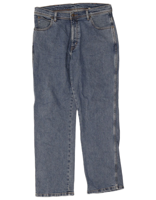 Wrangler Vaqueros rectos de corte regular para hombre W34 L30 Algodón azul