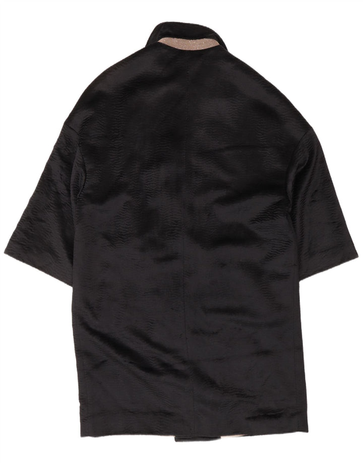 BRUNELLO CUCINELLI Damski płaszcz dwurzędowy EU 40, mały, czarny, klasyczny