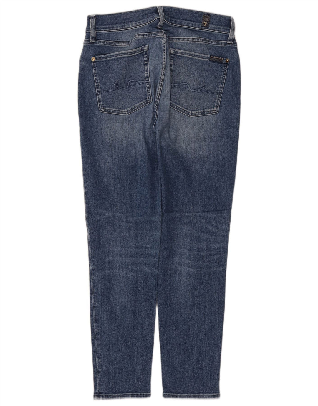 7 For All Mankind Womens Slim Jeans W32 L27 Blue Cotton