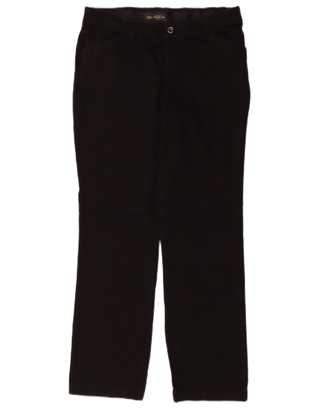 LEE Womens Mid Rise Regular Fit Casual Trousers US 8 Medium W32 L30 Black