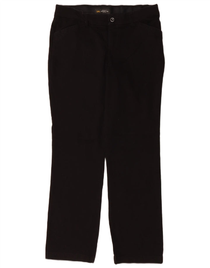 LEE Womens Mid Rise Regular Fit Casual Trousers US 8 Medium W32 L30 Black