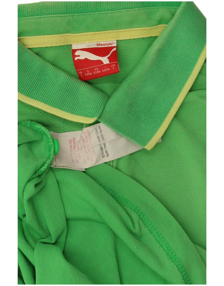 PUMA Poloshirt til mænd Stor grøn bomuld