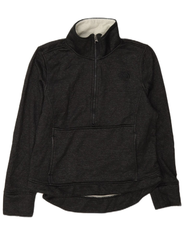 The North Face Sweat-shirt à col zippé pour femme UK 14 Gris moyen