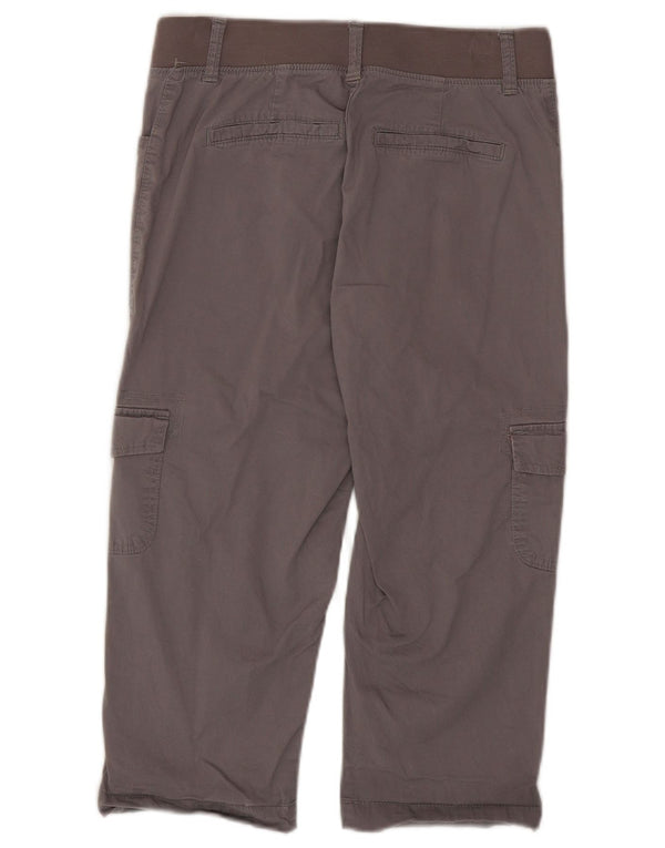 Lee Pantalones Capri Cargo de Ajuste Relajado para Mujer US 6 Medium W28 L20 Gris Algodón