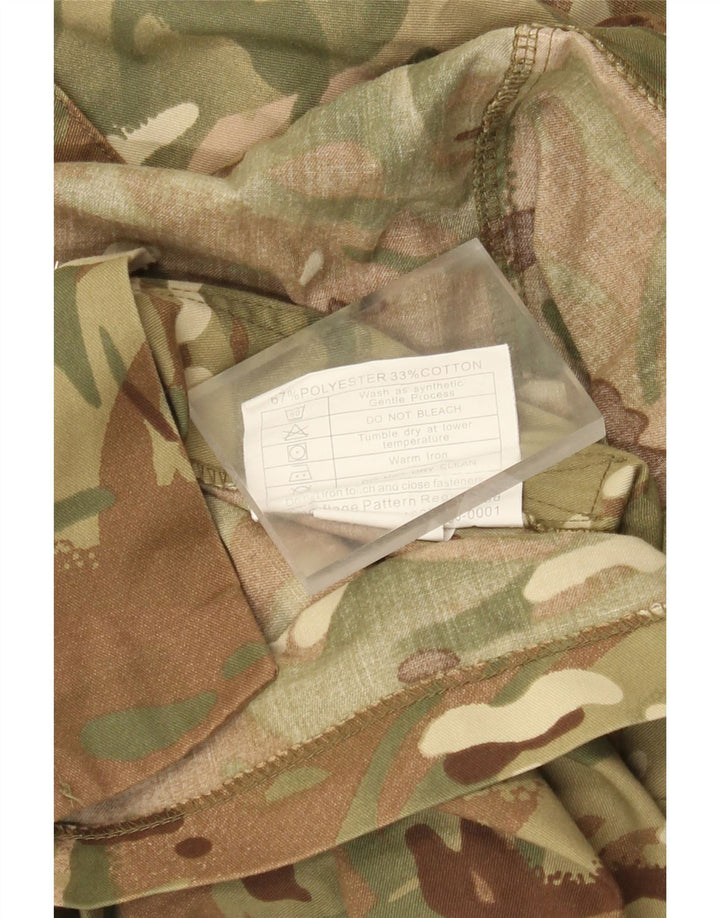 Vintage Mens Military Jacket UK 40 Large Khaki Camouflage Polyester