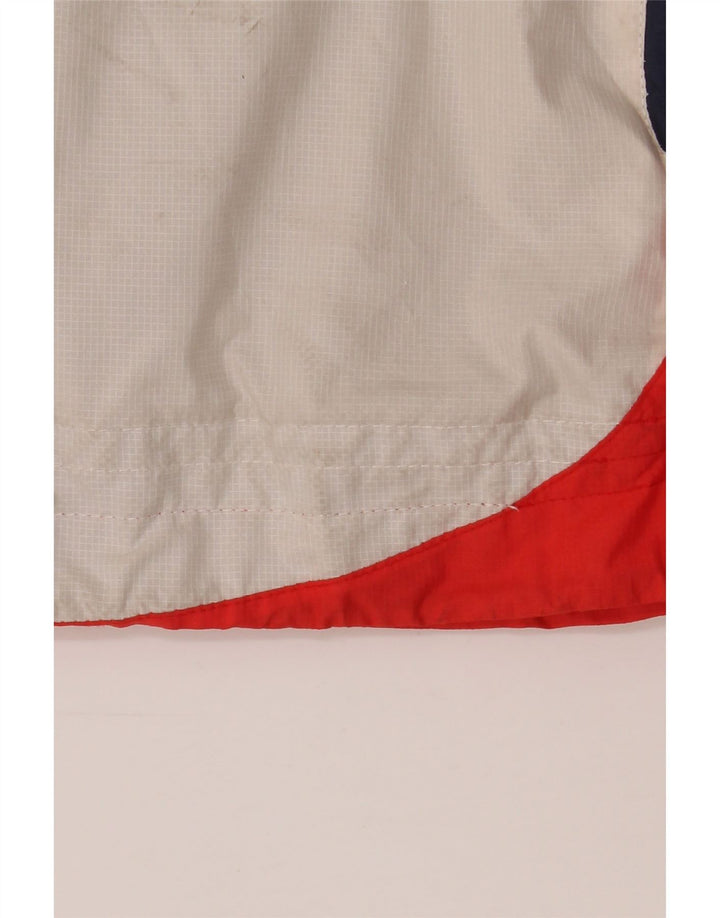 Weird Fish Womens Hooded Windbreaker Jacket UK 14 Large White Colourblock