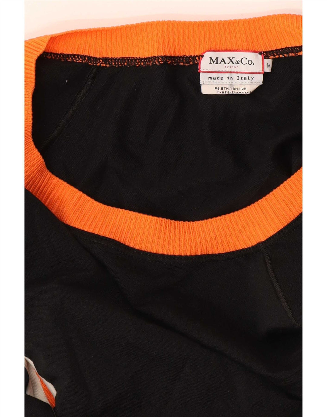 Max & Co. Womens Off Shoulder Top UK 12 Medium Black Colourblock