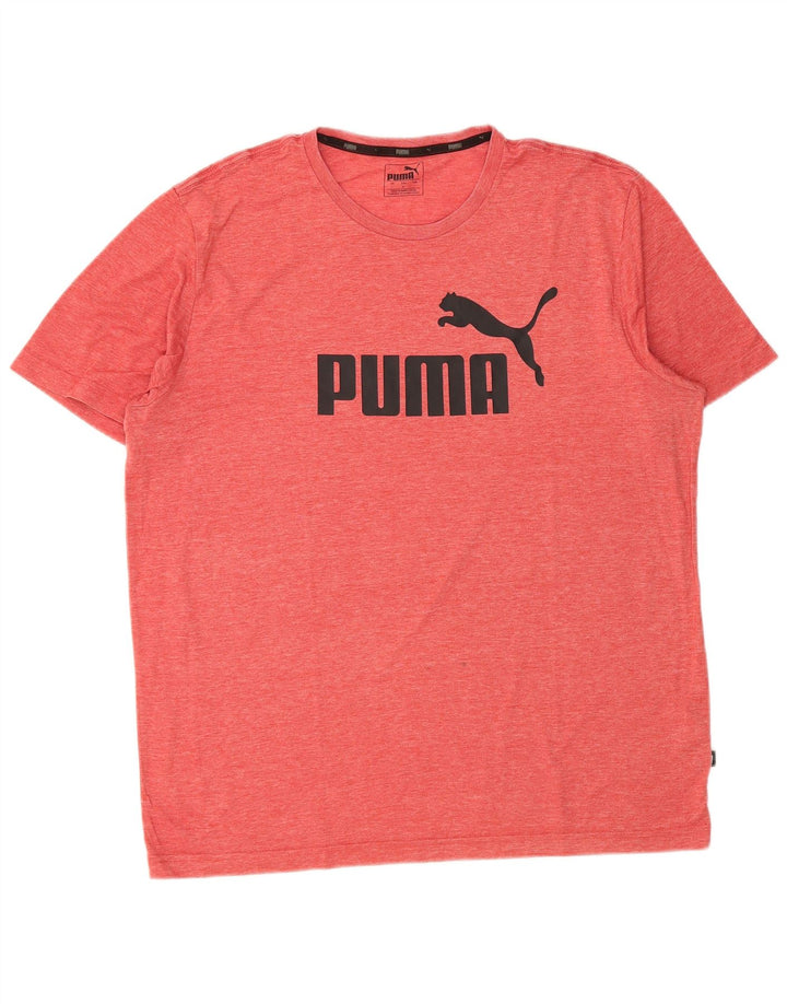 PUMA Mens Graphic T-Shirt Top Large Red Cotton