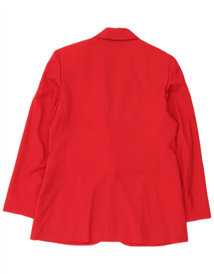 Mary Kay Womens Oversized Longline 1 Button Blazer Jacket US 8 Small Red
