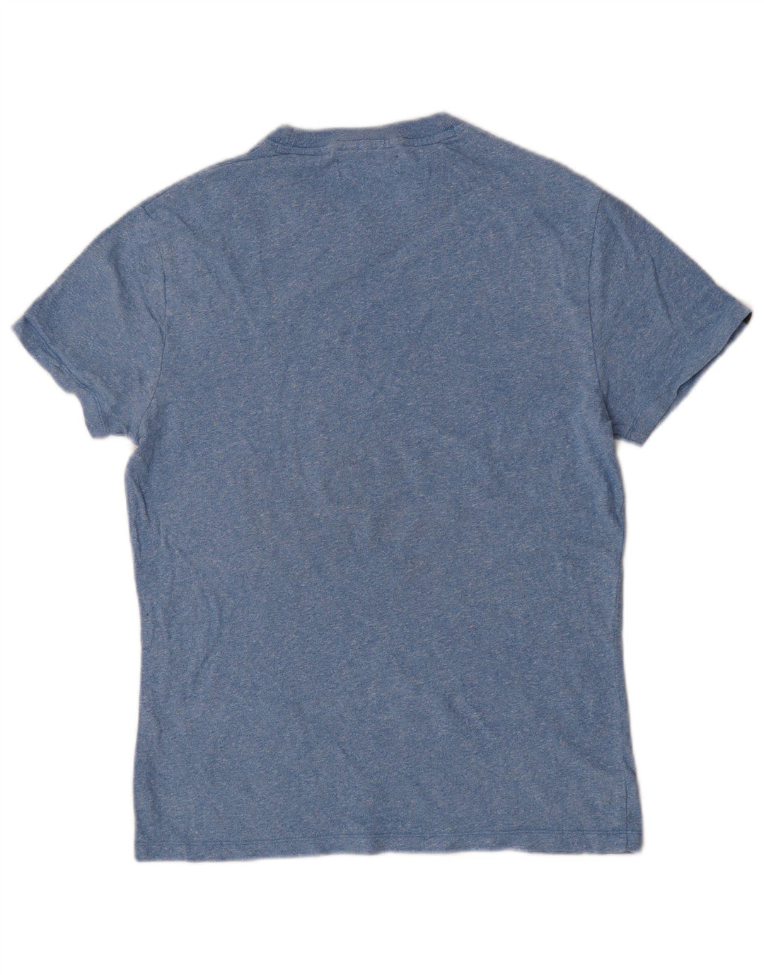 Superdry Mens T-Shirt Top Medium Blue Flecked Cotton