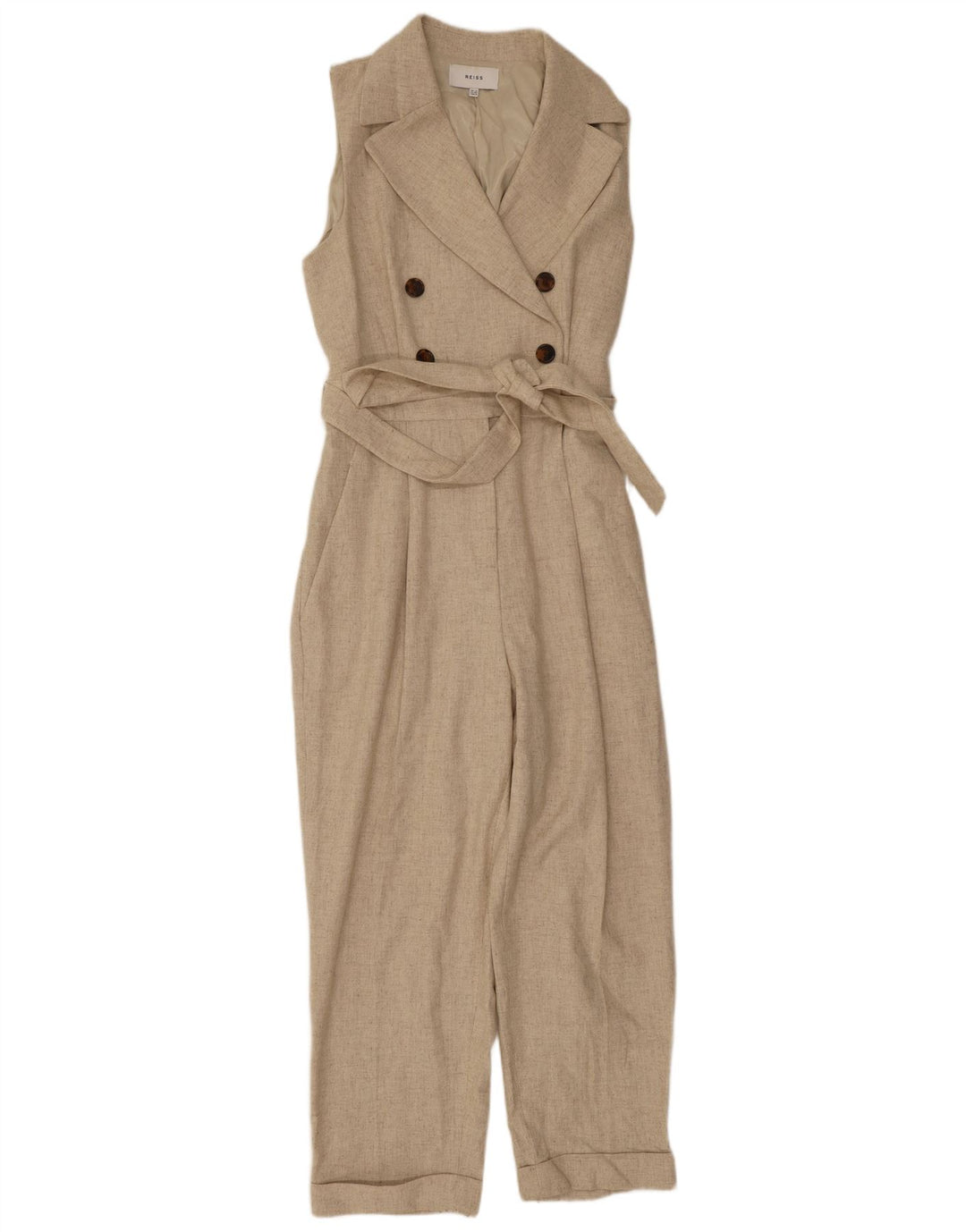 Tuta senza maniche da donna Reiss UK 12 Lana beige medio
