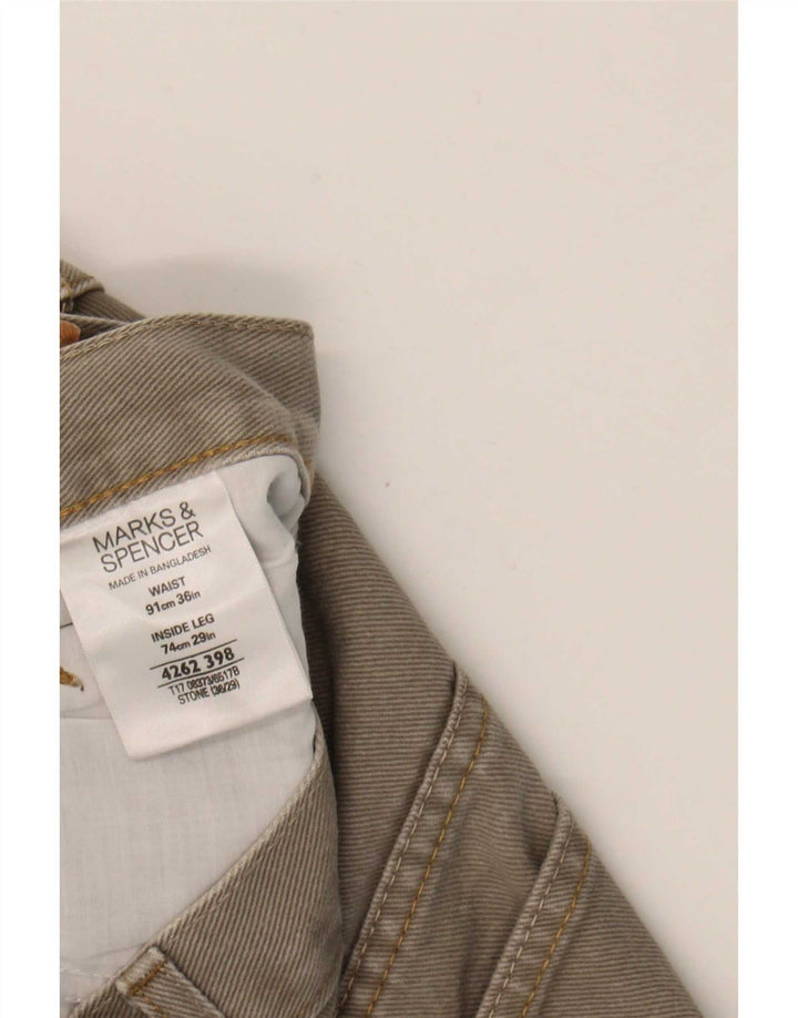 Jeans dritti Marks & Spencer da uomo blu Harbour W36 L29 cotone grigio