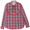 Camisa masculina FAT FACE XL de algodão xadrez vermelho