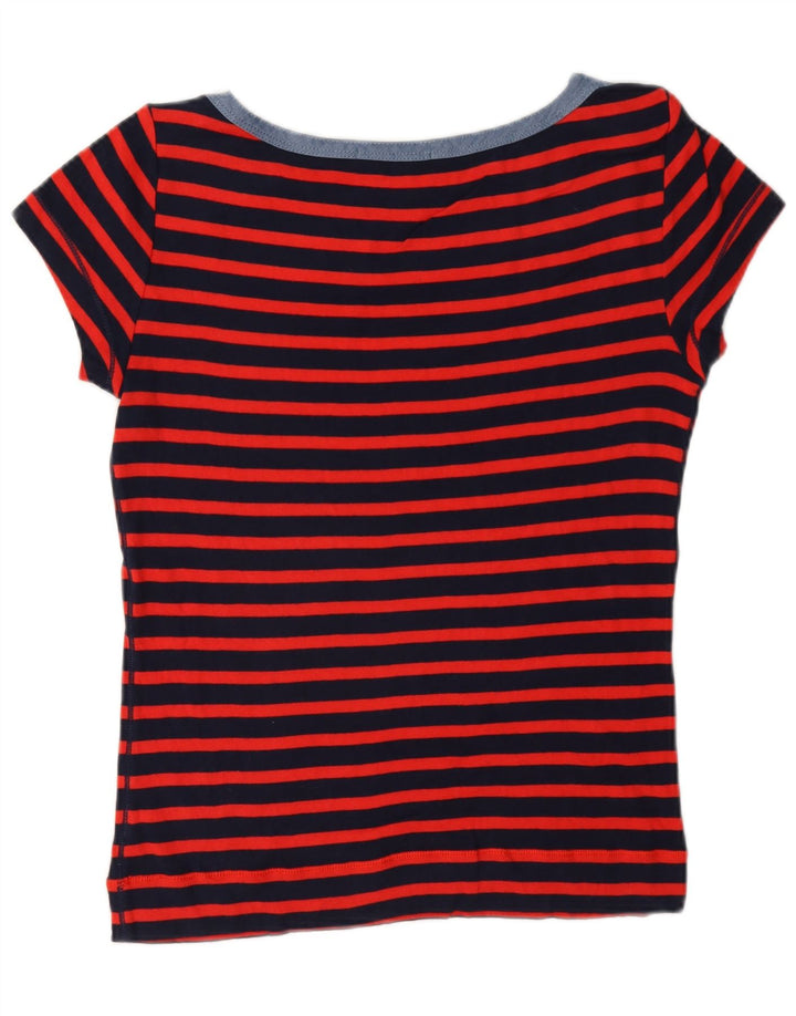 Ralph Lauren Womens T-Shirt Top UK 14 Medium Red Striped