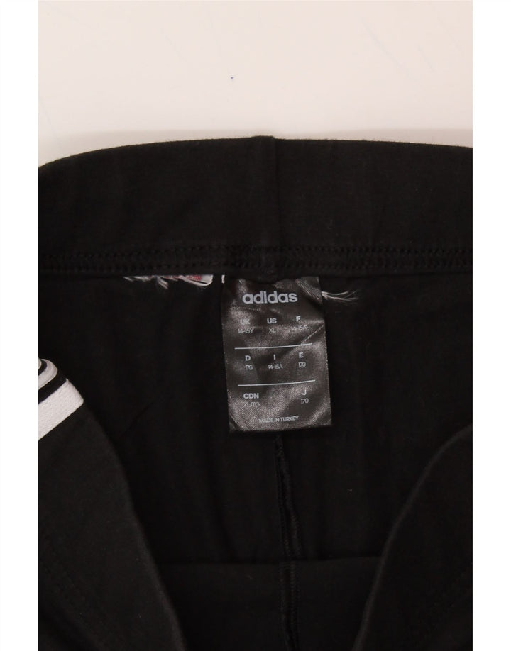 ADIDAS Girls Leggings 14-15 Years  Black Vintage Adidas and Second-Hand Adidas from Messina Hembry 