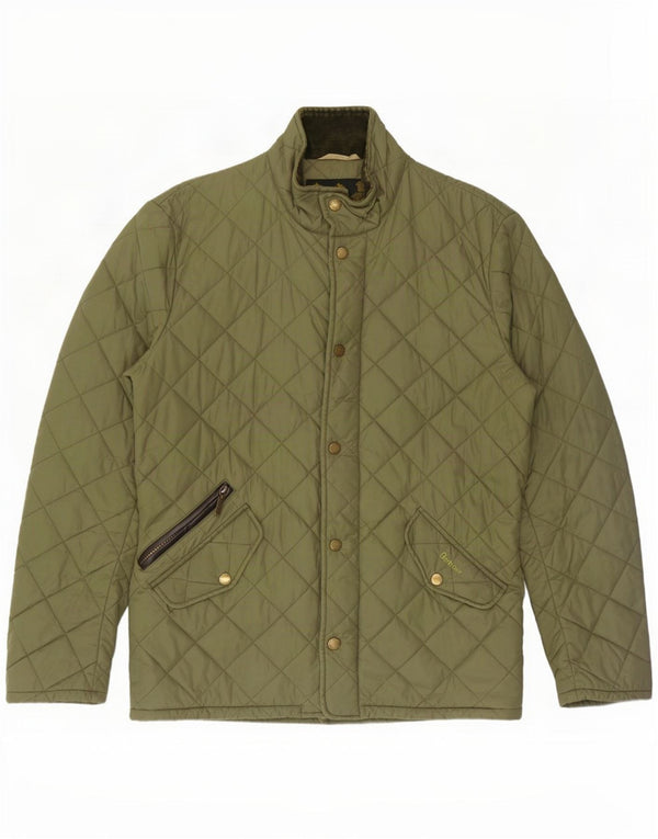 Giacca trapuntata da uomo Barbour UK 36 piccola verde