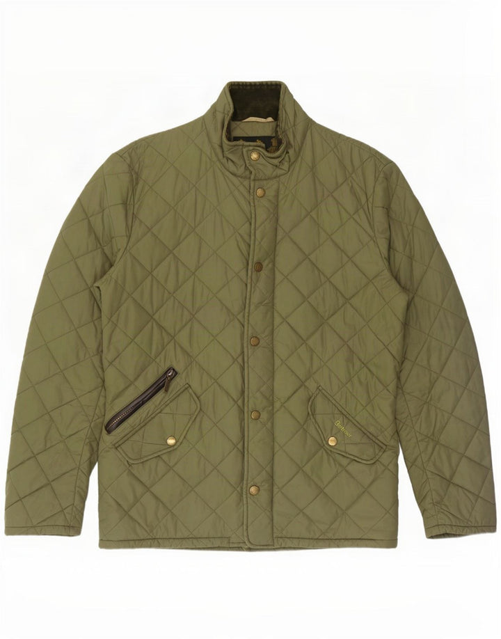 Giacca trapuntata da uomo Barbour UK 36 piccola verde
