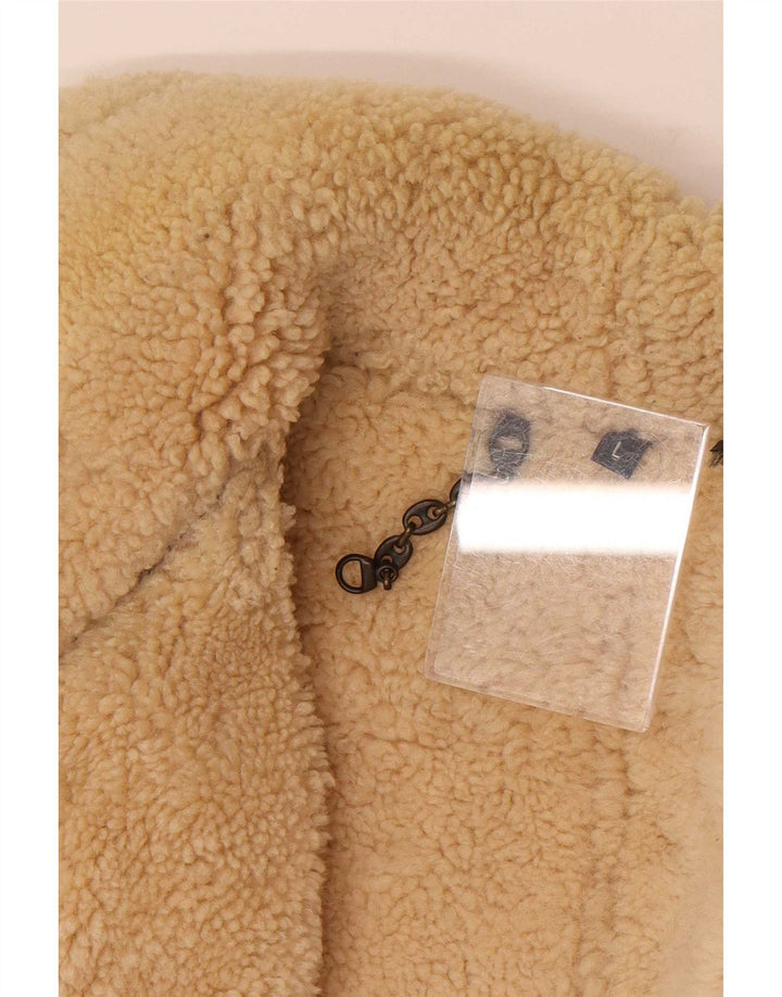 Giacca in shearling da uomo Wallace Sacks UK 40 grande in pelle grigia
