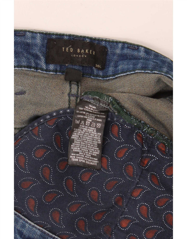 Blugi drepti pentru bărbați Ted Baker W36 L34 Bumbac albastru