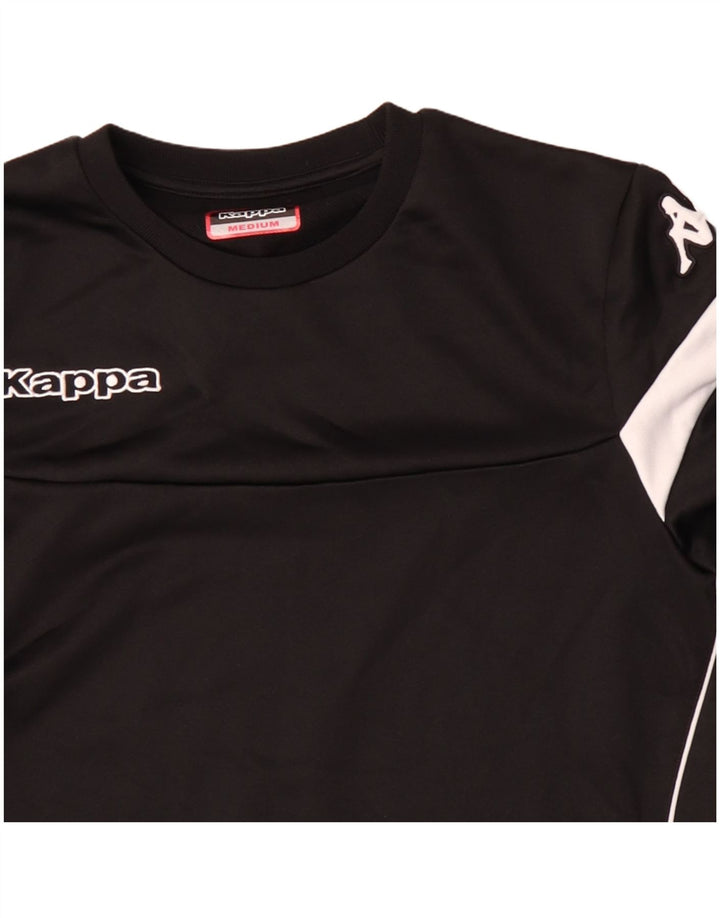 Kappa Mens Graphic Sweatshirt Jumper Medium Black Colourblock Polyester