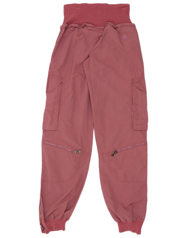 Pantaloni cargo Adidas da donna Joggers piccoli W29 L33 cotone rosa