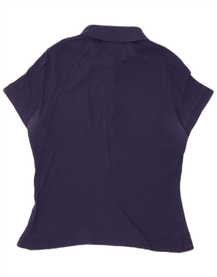 Lacoste Womens Polo Shirt Size 42 Large Navy Blue