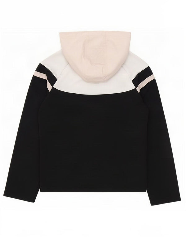 Suéter Nike feminino com capuz e zíper padrão 13-14 anos XL preto colorblock