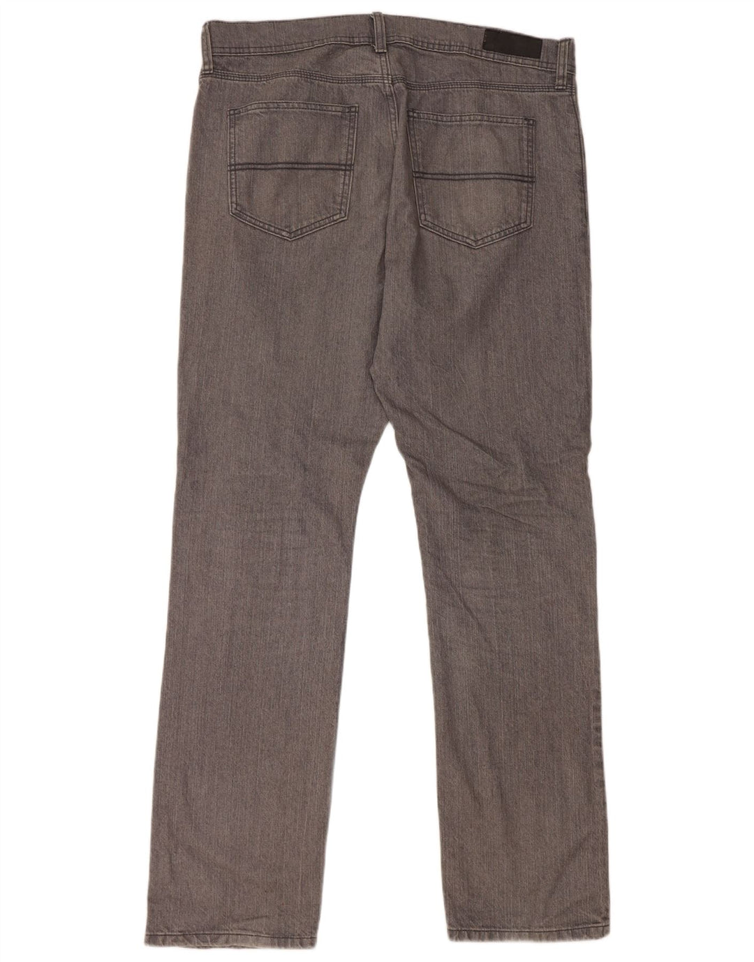 Marks & Spencer Womens Regular Straight Jeans W36 L33 Grey Cotton