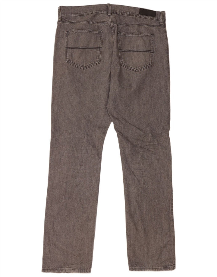 Marks & Spencer Womens Regular Straight Jeans W36 L33 Grey Cotton