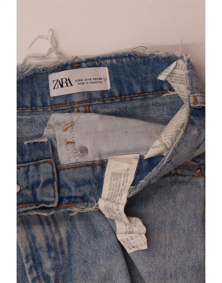 ZARA Womens Denim Skirt Small W26 Blue Cotton