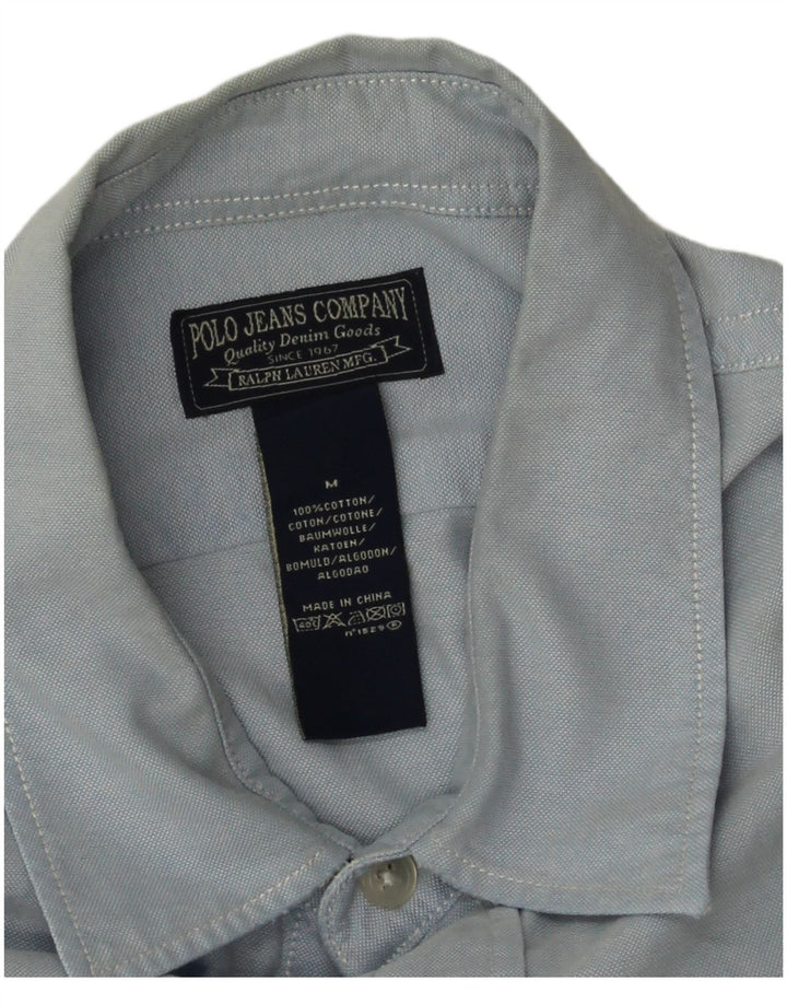 Cămașă Ralph Lauren pentru bărbați, bumbac albastru mediu