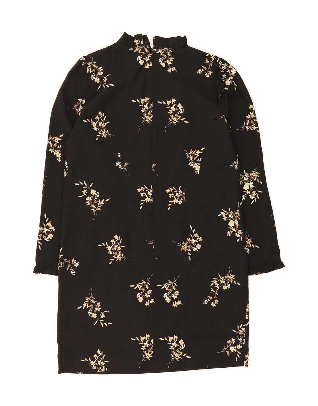 J. CREW Womens Long Sleeve Shift Dress US 2 XS Black Floral Polyester Vintage J. Crew and Second-Hand J. Crew from Messina Hembry 