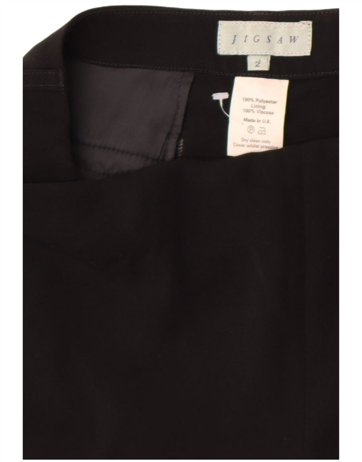Jigsaw Womens Straight Casual Trousers W29 L32 Black Polyester