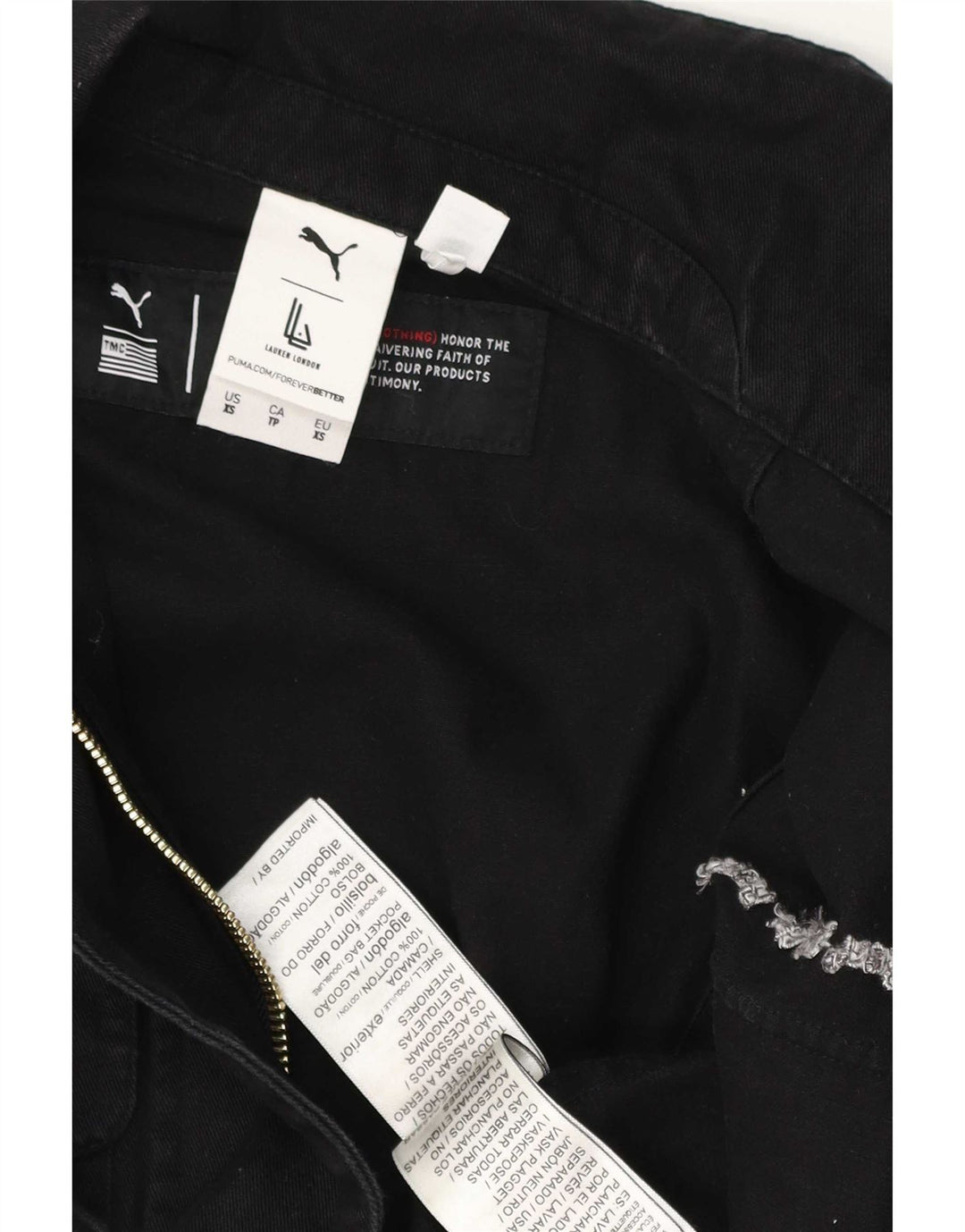 Puma Womens Jumpsuit UK 6 XS Black Cotton