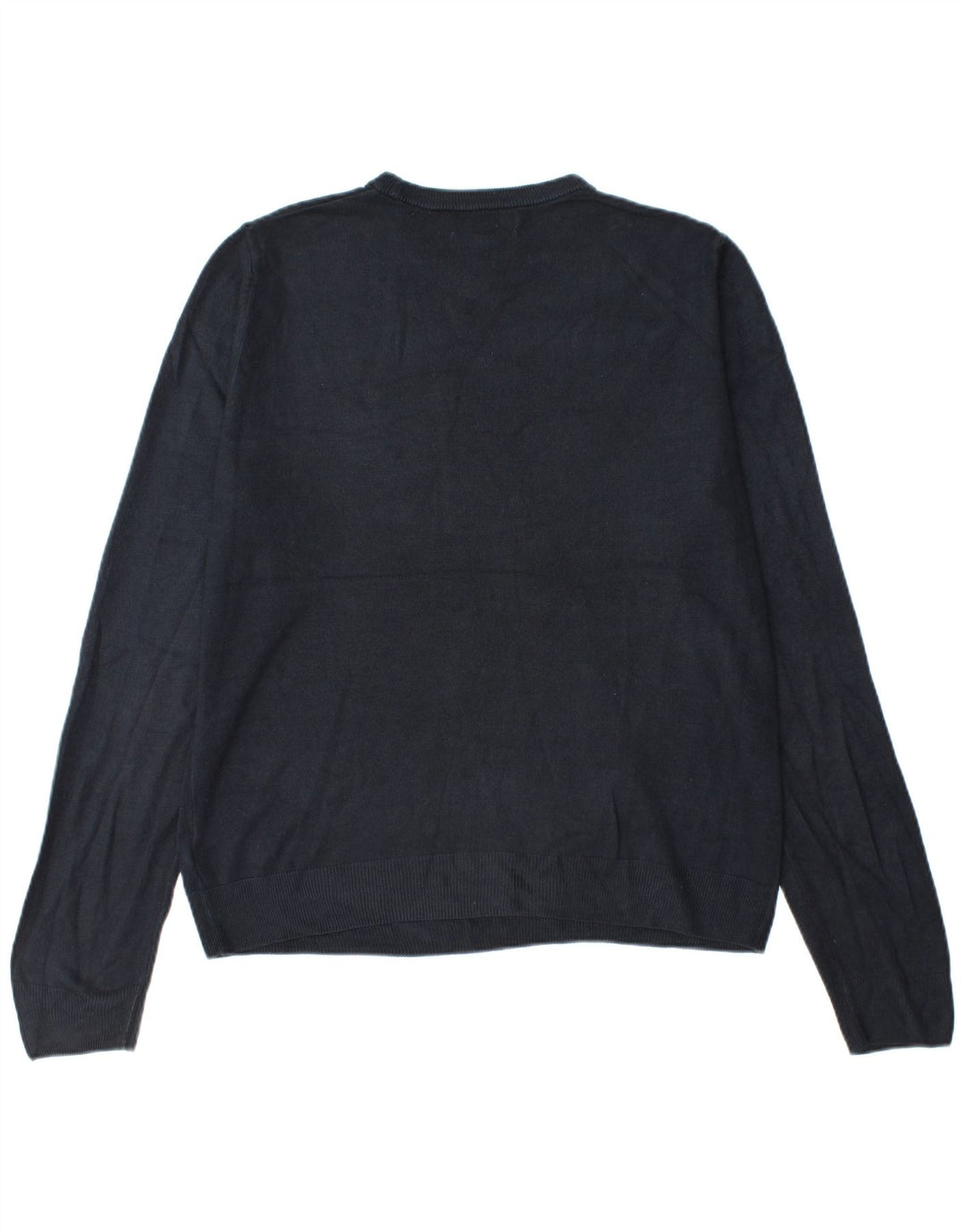 Marks & Spencer Mens Crew Neck Jumper Sweater Large Navy Blue Acrylic