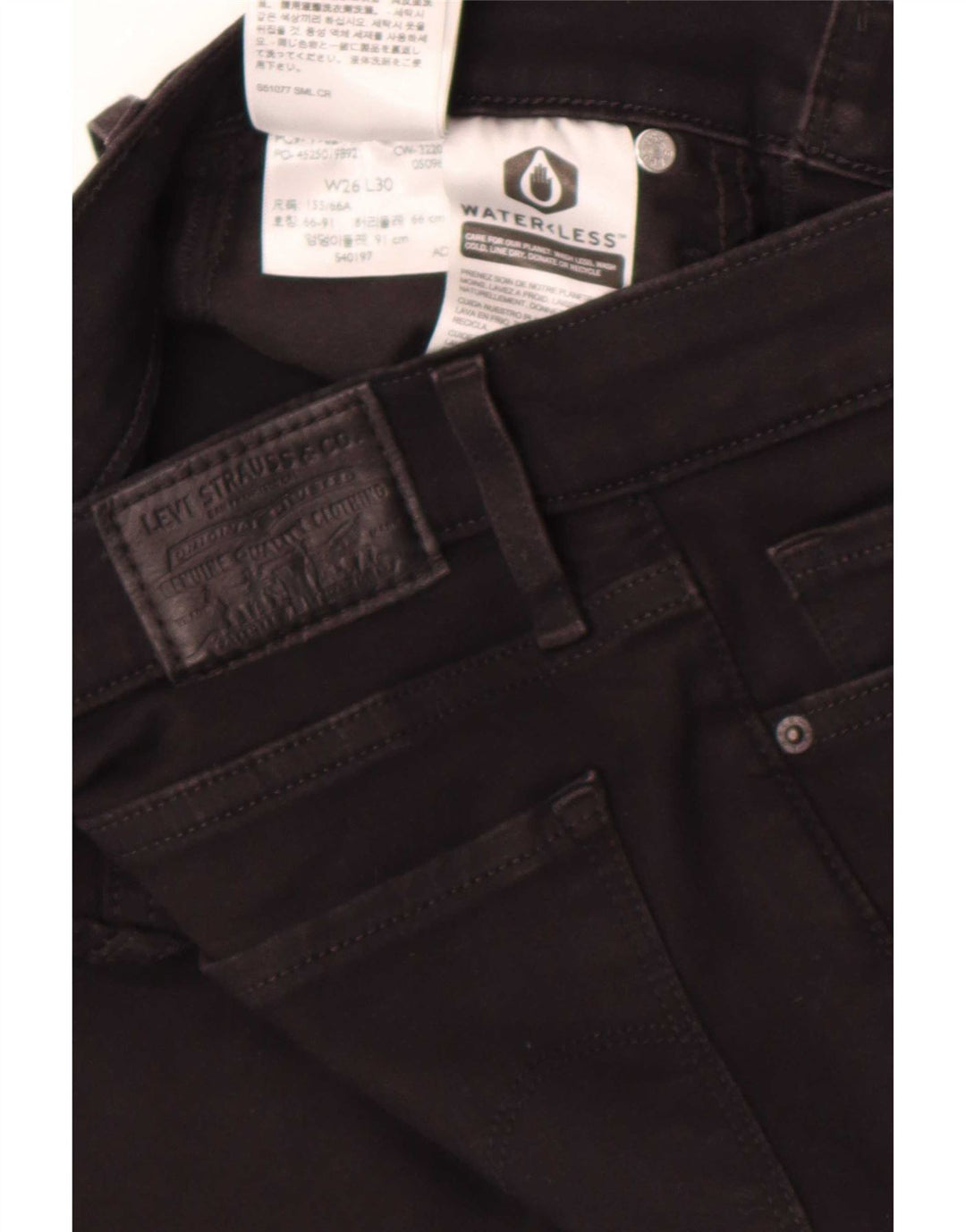 Levi's Womens 312 Shaping Slim Jeans W26 L30 Sort bomuld