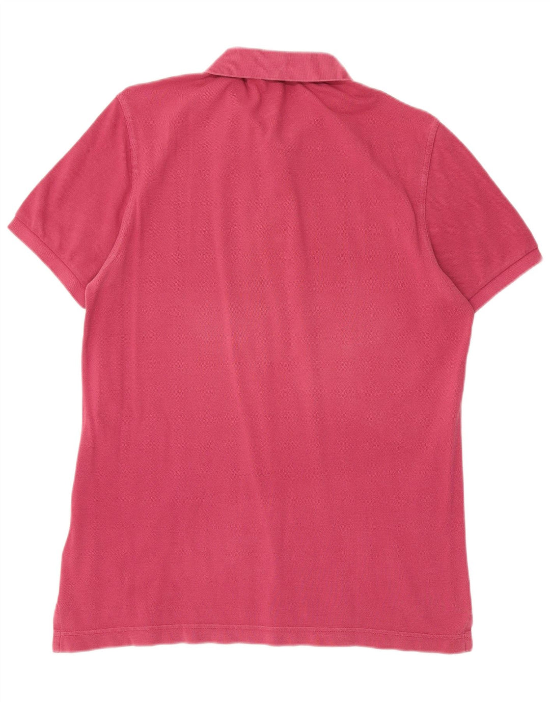 Benetton Mens Polo Shirt Large Pink Cotton