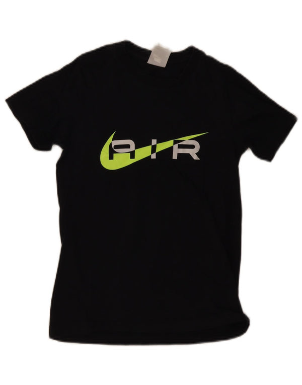 Nike Boys Graphic T-Shirt Top 8-9 Years Small Black Pamuk