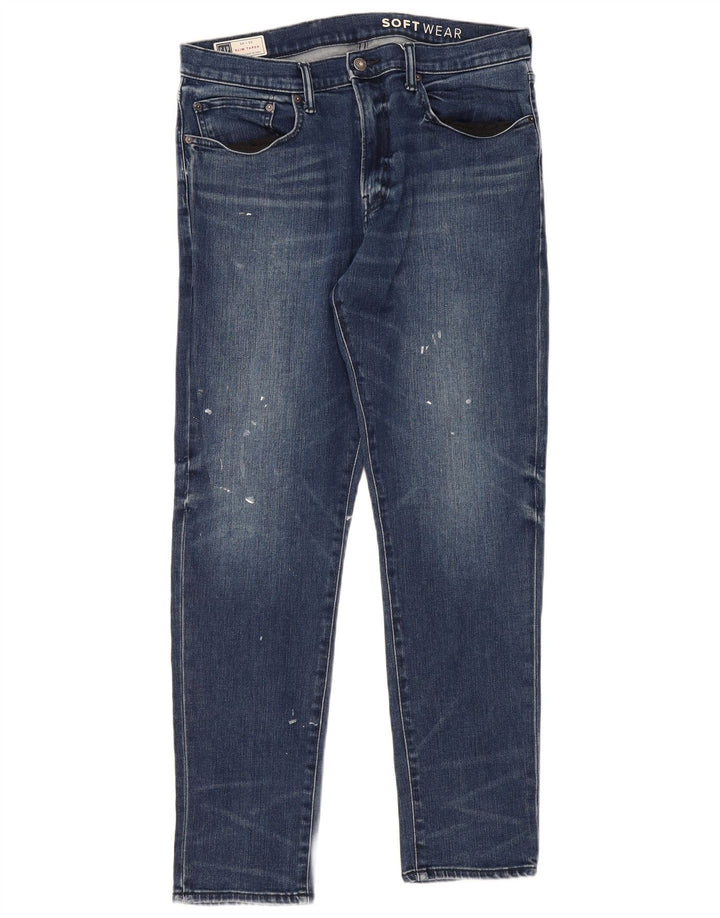 Gap Mens Slim Tapered Jeans W36 L32 Blue Cotton