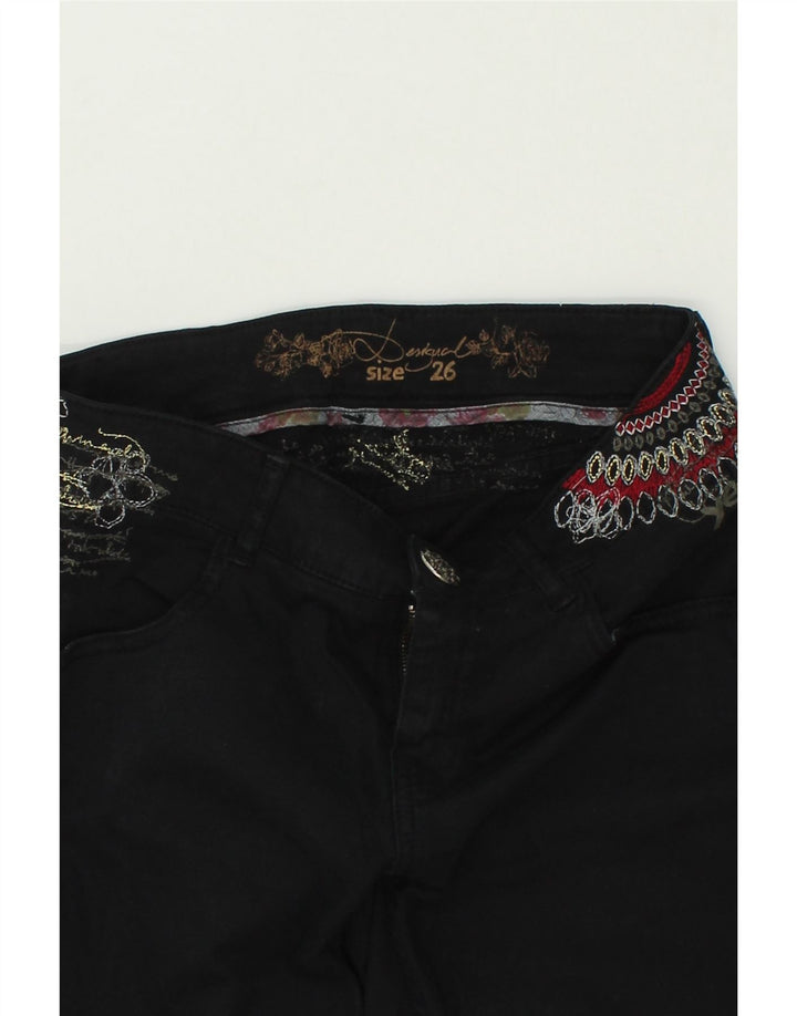 DESIGUAL Womens Jegging Jeans W26 L30 Black Cotton Vintage Desigual and Second-Hand Desigual from Messina Hembry 