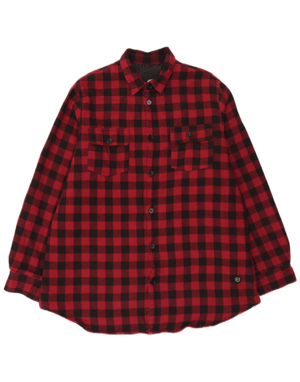 EMP Herre Lumberjack Flanel Shirt 2XL Rød Gingham Bomuld