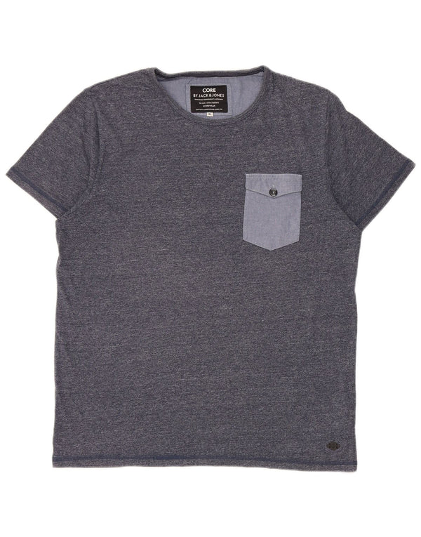 Jack & Jones herre T-shirt top XL marineblå bomuld