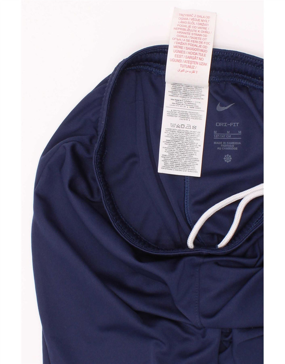 Pantaloncini sportivi Nike da ragazzo Dri Fit 10-11 anni medio blu navy poliestere
