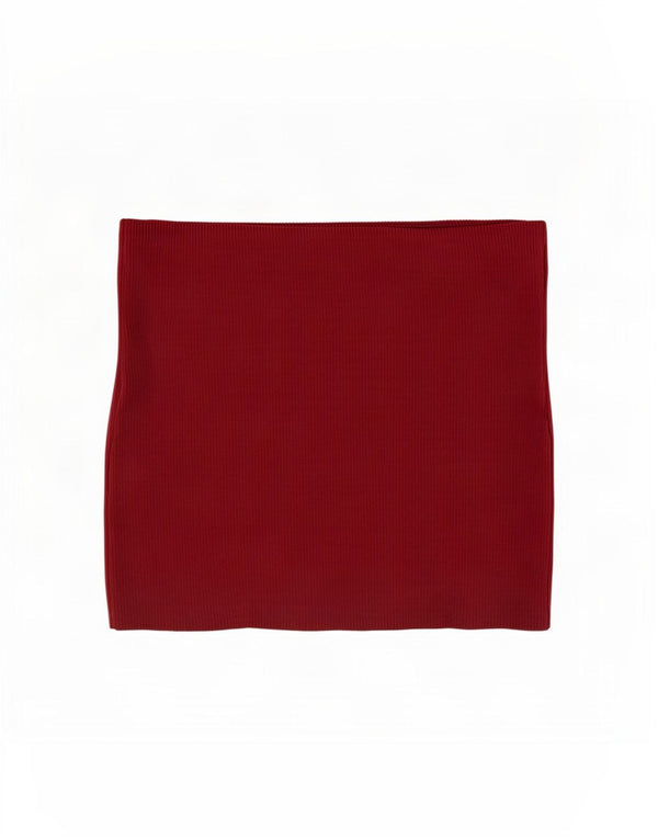 Zara Damen Minirock Small W26 Burgunder Nylon
